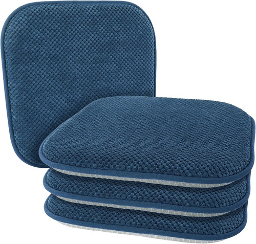 Blue chair cushions set - blue, of