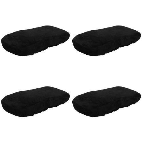 Reusable black chair arm pads - black,
